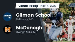 Recap: Gilman School vs. McDonogh  2023