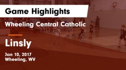 Wheeling Central Catholic  vs Linsly Game Highlights - Jan 10, 2017