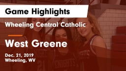 Wheeling Central Catholic  vs West Greene Game Highlights - Dec. 21, 2019