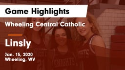 Wheeling Central Catholic  vs Linsly  Game Highlights - Jan. 15, 2020