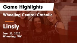 Wheeling Central Catholic  vs Linsly Game Highlights - Jan. 22, 2020