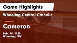 Wheeling Central Catholic  vs Cameron Game Highlights - Feb. 28, 2020