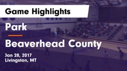Park  vs Beaverhead County  Game Highlights - Jan 28, 2017