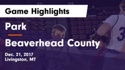 Park  vs Beaverhead County  Game Highlights - Dec. 21, 2017