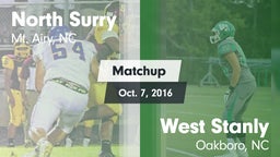 Matchup: North Surry High vs. West Stanly  2016