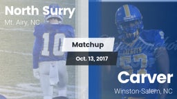 Matchup: North Surry High vs. Carver  2017