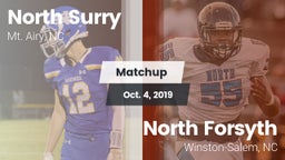 Matchup: North Surry High vs. North Forsyth  2019