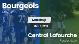 Matchup: Bourgeois High vs. Central Lafourche  2018