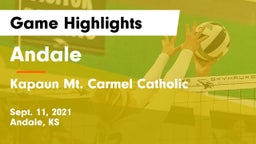 Andale  vs Kapaun Mt. Carmel Catholic  Game Highlights - Sept. 11, 2021
