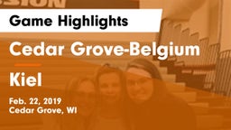 Cedar Grove-Belgium  vs Kiel  Game Highlights - Feb. 22, 2019