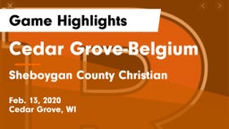 Cedar Grove-Belgium  vs Sheboygan County Christian Game Highlights - Feb. 13, 2020