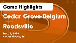 Cedar Grove-Belgium  vs Reedsville  Game Highlights - Dec. 5, 2020