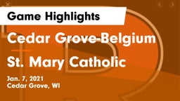 Cedar Grove-Belgium  vs St. Mary Catholic  Game Highlights - Jan. 7, 2021
