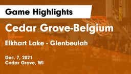 Cedar Grove-Belgium  vs Elkhart Lake - Glenbeulah  Game Highlights - Dec. 7, 2021