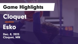 Cloquet  vs Esko  Game Highlights - Dec. 8, 2023