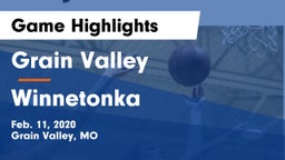 Grain Valley  vs Winnetonka  Game Highlights - Feb. 11, 2020