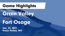 Grain Valley  vs Fort Osage  Game Highlights - Jan. 22, 2021