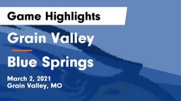 Grain Valley  vs Blue Springs  Game Highlights - March 2, 2021