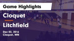 Cloquet  vs Litchfield Game Highlights - Dec 02, 2016