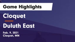 Cloquet  vs Duluth East  Game Highlights - Feb. 9, 2021