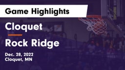 Cloquet  vs Rock Ridge  Game Highlights - Dec. 28, 2022