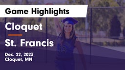 Cloquet  vs St. Francis  Game Highlights - Dec. 22, 2023