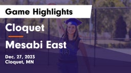 Cloquet  vs Mesabi East  Game Highlights - Dec. 27, 2023