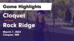 Cloquet  vs Rock Ridge  Game Highlights - March 7, 2024
