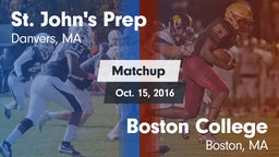 Matchup: St. John's Prep vs. Boston College  2016