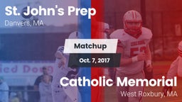 Matchup: St. John's Prep vs. Catholic Memorial  2017