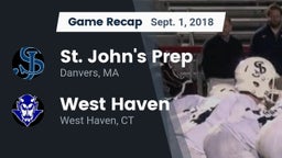 Recap: St. John's Prep vs. West Haven  2018