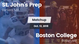 Matchup: St. John's Prep vs. Boston College  2018