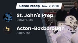 Recap: St. John's Prep vs. Acton-Boxborough  2018