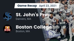 Recap: St. John's Prep vs. Boston College  2021