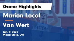 Marion Local  vs Van Wert  Game Highlights - Jan. 9, 2021