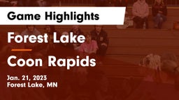 Forest Lake  vs Coon Rapids  Game Highlights - Jan. 21, 2023