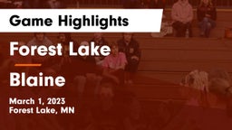 Forest Lake  vs Blaine  Game Highlights - March 1, 2023