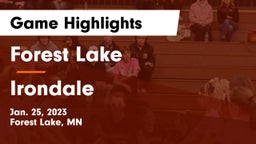 Forest Lake  vs Irondale  Game Highlights - Jan. 25, 2023