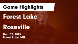 Forest Lake  vs Roseville  Game Highlights - Dec. 12, 2023