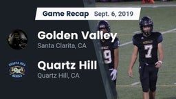 Recap: Golden Valley  vs. Quartz Hill  2019