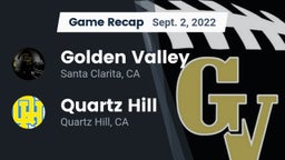 Recap: Golden Valley  vs. Quartz Hill  2022