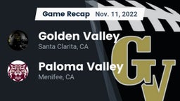 Recap: Golden Valley  vs. Paloma Valley  2022