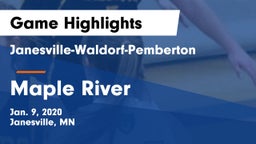 Janesville-Waldorf-Pemberton  vs Maple River  Game Highlights - Jan. 9, 2020