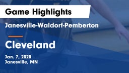 Janesville-Waldorf-Pemberton  vs Cleveland  Game Highlights - Jan. 7, 2020