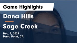 Dana Hills  vs Sage Creek  Game Highlights - Dec. 2, 2022