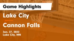 Lake City  vs Cannon Falls  Game Highlights - Jan. 27, 2022