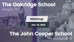 Matchup: The Oakridge School vs. The John Cooper School 2016