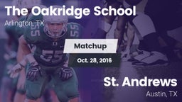 Matchup: The Oakridge School vs. St. Andrews  2016