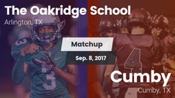Matchup: The Oakridge School vs. Cumby  2017
