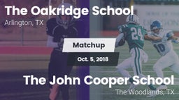 Matchup: The Oakridge School vs. The John Cooper School 2018